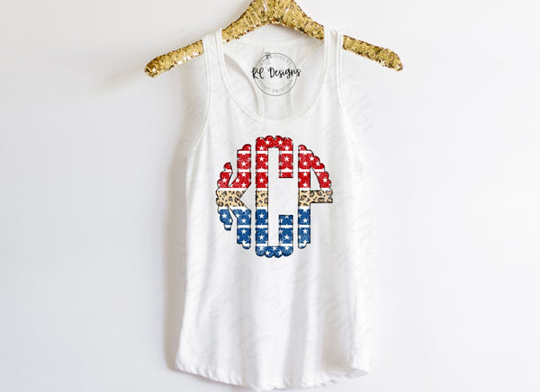 RWB Leopard Monogram Tank Top